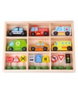 Tooky Toy Wooden Transportation & Street Sign Set product photo