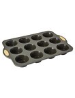 Haven Kitchen Delight Muffin Pan, 12 Cup, Black product photo