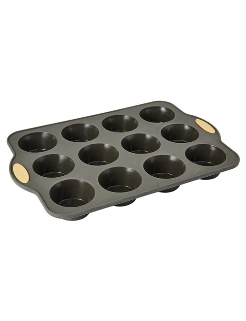 Haven Kitchen Delight Muffin Pan, 12 Cup, Black product photo