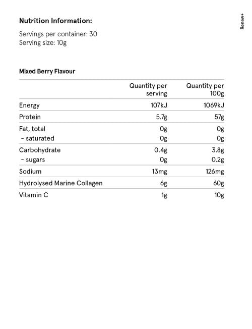Jeuneora Renew+ Marine Collagen Powder, Mixed Berry, 300g product photo View 04 L
