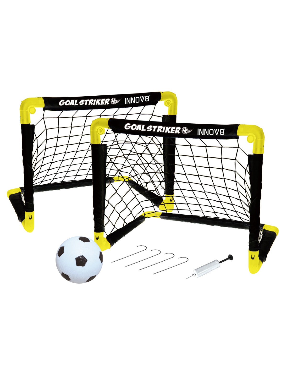 INNOV8 Folding Double Mini Soccer Goals - Scooters & Outdoor Toys