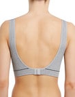 Bonds Retro Rib Deep V Crop, Grey Marle product photo View 02 S