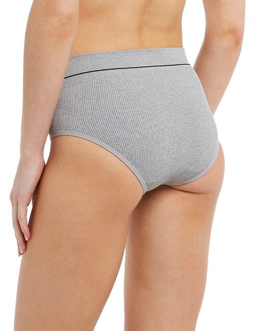 Bonds Retro Rib Hi-Hi Brief, Grey Marle product photo View 02 L