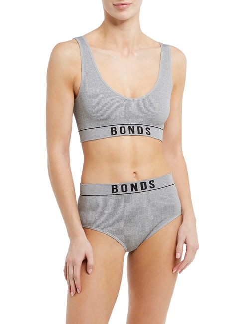 Bonds Retro Rib Hi-Hi Brief, Grey Marle product photo View 03 L