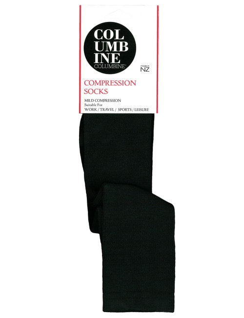 Columbine Compression Knee-High Sock, Black product photo