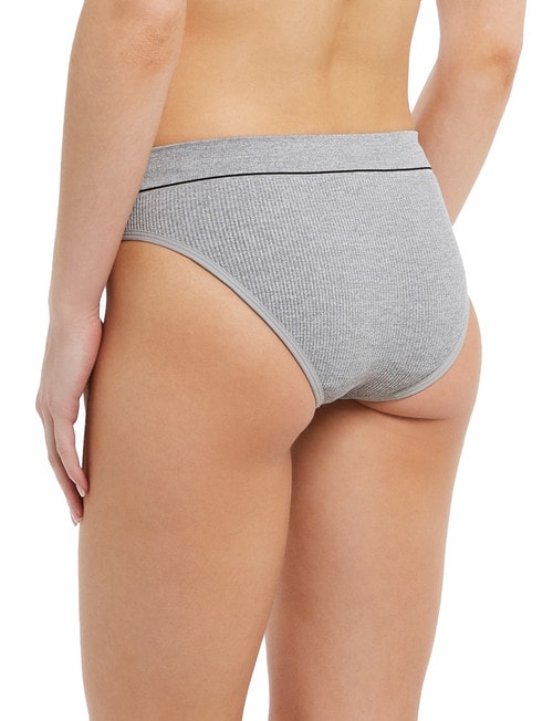 Bonds Retro Rib Hi Leg Brief, Grey Marle product photo View 02 L