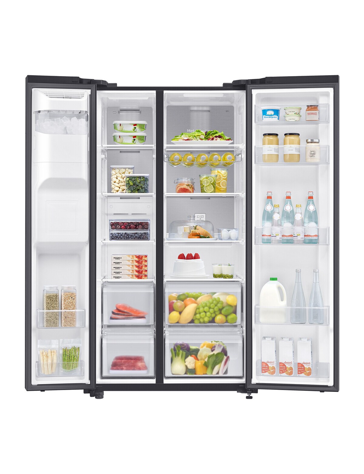 Samsung 635L Side by Side Fridge Freezer, Matte Black, SRS672DMB Fridges & Freezers