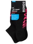 Bonds X-Temp Low-Cut Sock, 3-Pack, Black product photo