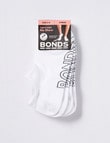 Bonds Logo Light No-Show Sock, 4-Pack, White product photo View 02 S