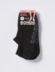 Bonds Logo Light No-Show Sock, 4-Pack, Black product photo View 02 S