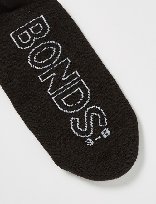 Bonds Logo Light No-Show Sock, 4-Pack, Black product photo View 03 L