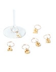 Stevens Social Club Number Wine Charms, Gold product photo