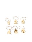 Stevens Social Club Number Wine Charms, Gold product photo View 02 S