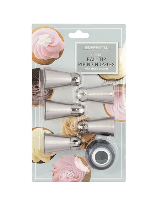 Soffritto Ball Tip Piping Nozzles, 6 Piece product photo