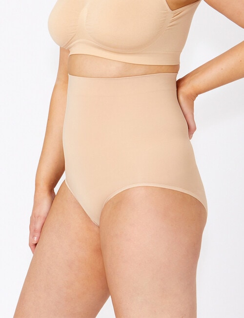 Ambra Powerlite High Waisted Brief, Rose Beige product photo View 02 L