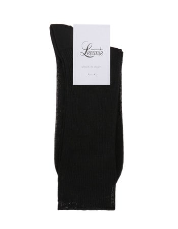 Levante Rib Midi Crew Sock, Nero product photo
