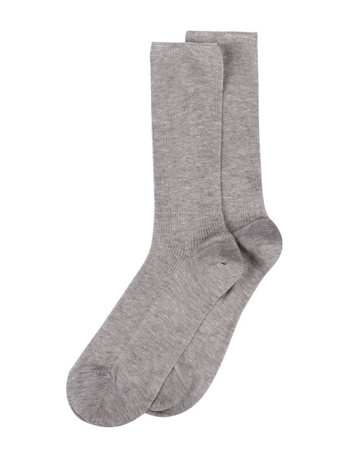 Levante Rib Midi Crew Sock, Grey Marle product photo View 02 L