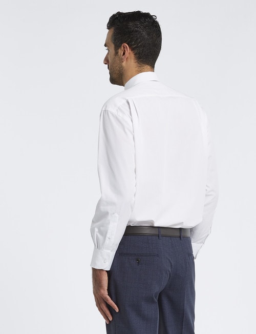Van Heusen Long-Sleeve Poplin Shirt, Classic Fit, White product photo View 02 L