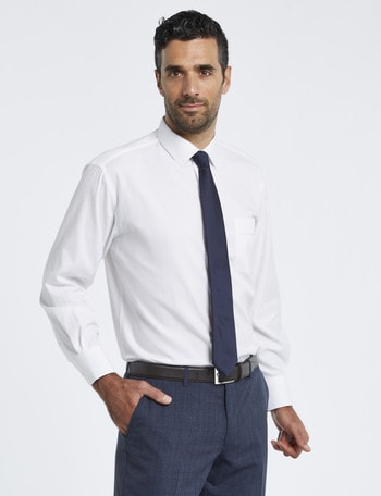 Van Heusen Long-Sleeve Dobby Stripe Shirt, Classic Fit, White product photo