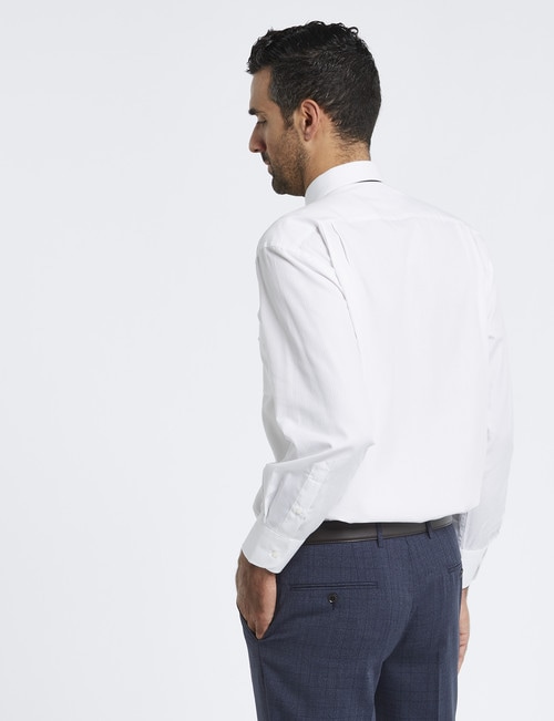 Van Heusen Long-Sleeve Dobby Stripe Shirt, Classic Fit, White product photo View 02 L