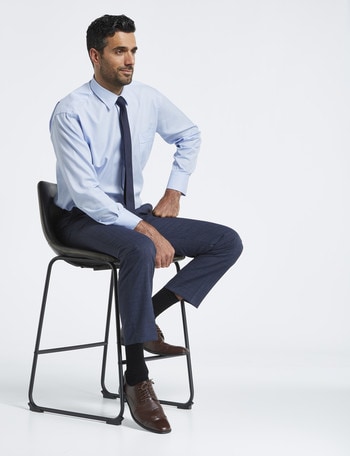 Van Heusen Long-Sleeve Dobby Stripe Shirt, Classic Fit, Lt Blue product photo