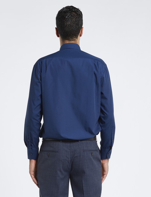 Van Heusen Long-Sleeve Poplin Shirt, Classic Fit, Navy product photo View 02 L