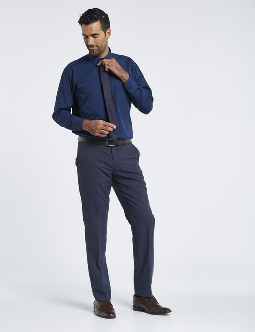 Van Heusen Long-Sleeve Poplin Shirt, Classic Fit, Navy product photo View 03 L