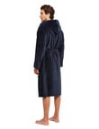 Chisel Hooded, Coral Carved Robe, Navy product photo View 02 S