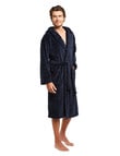 Chisel Hooded, Coral Carved Robe, Navy product photo View 03 S