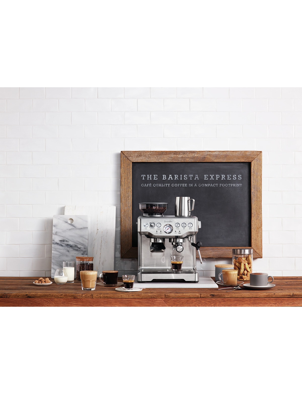 Breville Barista Express Coffee Machine, Stainless Steel, BES870BSS