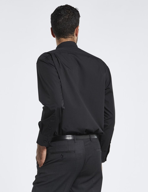 Van Heusen Long-Sleeve Poplin Shirt, Classic Fit, Black product photo View 02 L