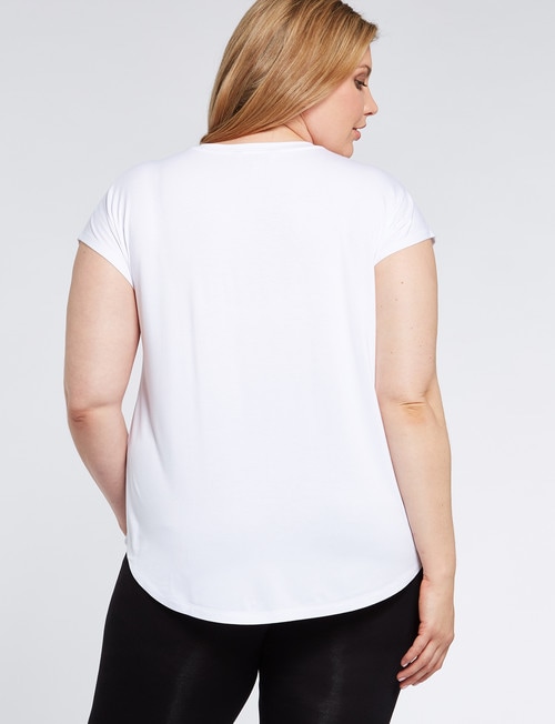 Bodycode Curve Crew Neck Boxy Tee, White product photo View 02 L
