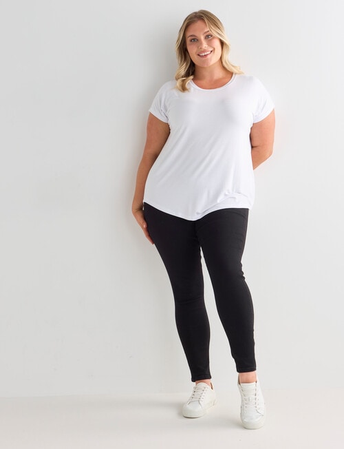 Bodycode Curve Crew Neck Boxy Tee, White product photo View 03 L