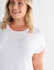 Bodycode Curve Crew Neck Boxy Tee, White product photo View 04 S