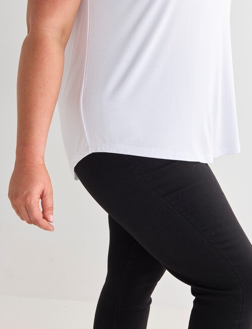 Bodycode Curve Crew Neck Boxy Tee, White product photo View 06 L