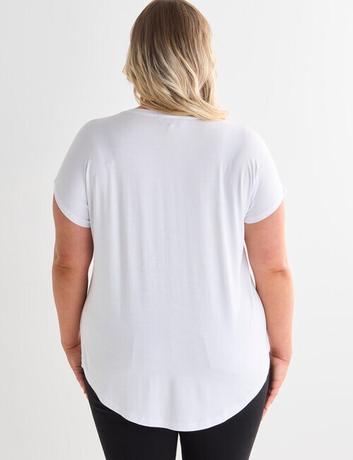 Bodycode Curve Crew Neck Boxy Tee, White product photo View 02 L
