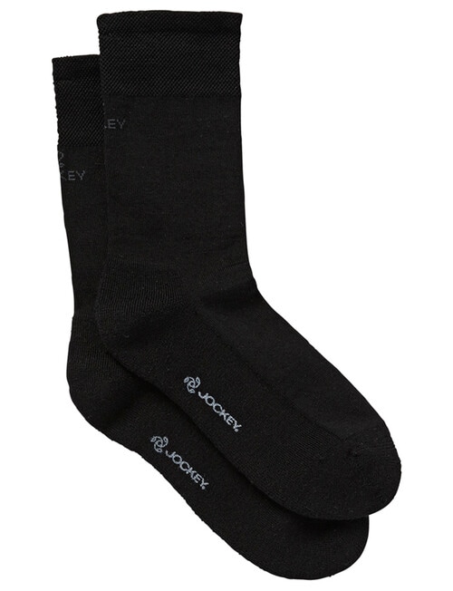 Jockey Woman Ultimate Merino Crew Sock, Black product photo View 02 L