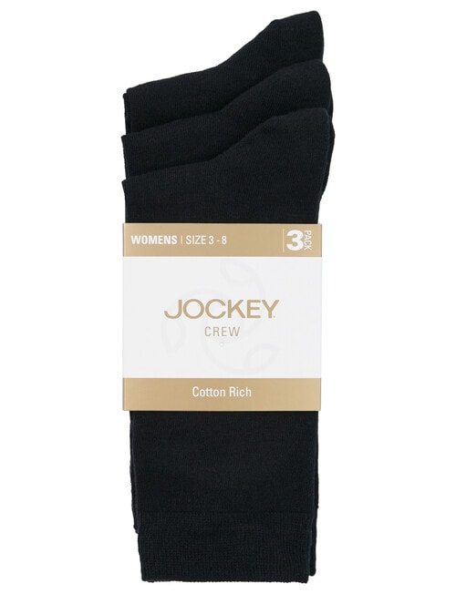 Jockey Woman Fashion Crew-Sock, 3-Pack, Black product photo