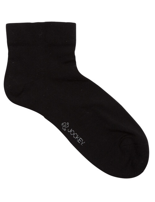 Jockey Woman Fine Circulation Anklet Sock, Black product photo View 02 L