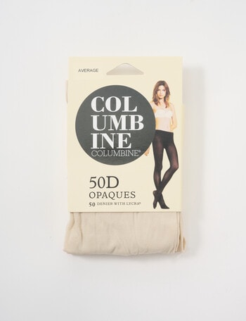 Columbine Soft Opaque Tights, 50D, Ivory product photo
