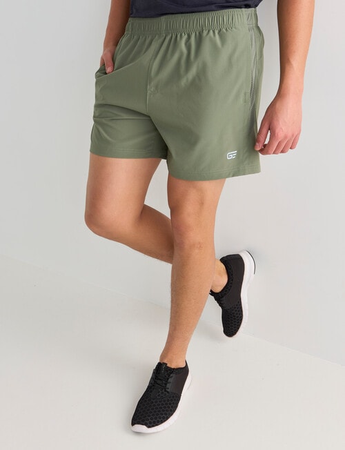 Gym Equipment Stretch Short, Khaki product photo View 05 L