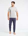 Mazzoni Loungewear Soft-Touch Cotton-Modal Pant, Navy Marle product photo View 03 S