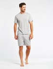Mazzoni Loungewear Soft-Touch Cotton-Modal Short, Grey Marle product photo View 03 S
