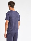 Mazzoni Loungewear Soft-Touch Cotton-Modal Top, Navy Marle product photo View 02 S