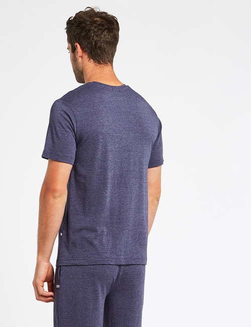 Mazzoni Loungewear Soft-Touch Cotton-Modal Top, Navy Marle product photo View 02 L