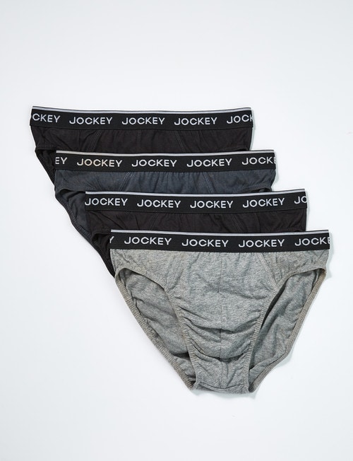 Jockey Classic Hipster Brief, 4-Pack, Grey & Black product photo View 03 L
