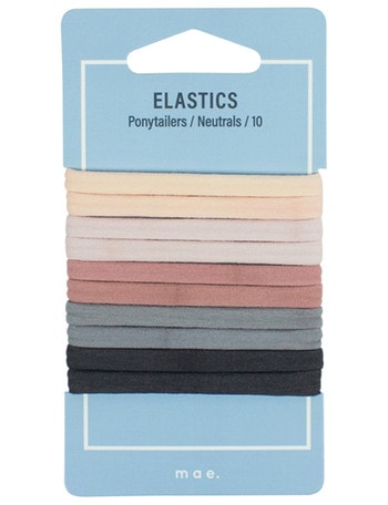 Mae Elastics Ponytailers Neutrals, 10-pack product photo