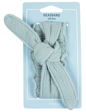 Mae Headband Muslin Soft Grey product photo
