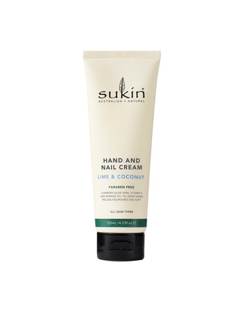 Sukin Hand & Nail Cream, Lime & Coconut, 125ml product photo