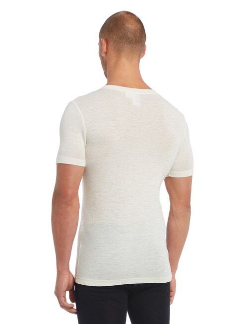 Superfit Merino Rib Short Sleeve V-Neck Top, Natural product photo View 02 L